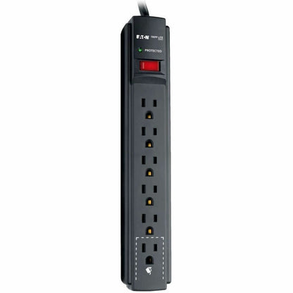 Alternate-Image3 Image for Eaton Tripp Lite Series Protect It! 6-Outlet Surge Protector, 6 ft. Cord, 900 Joules, Diagnostic LED, Black Housing