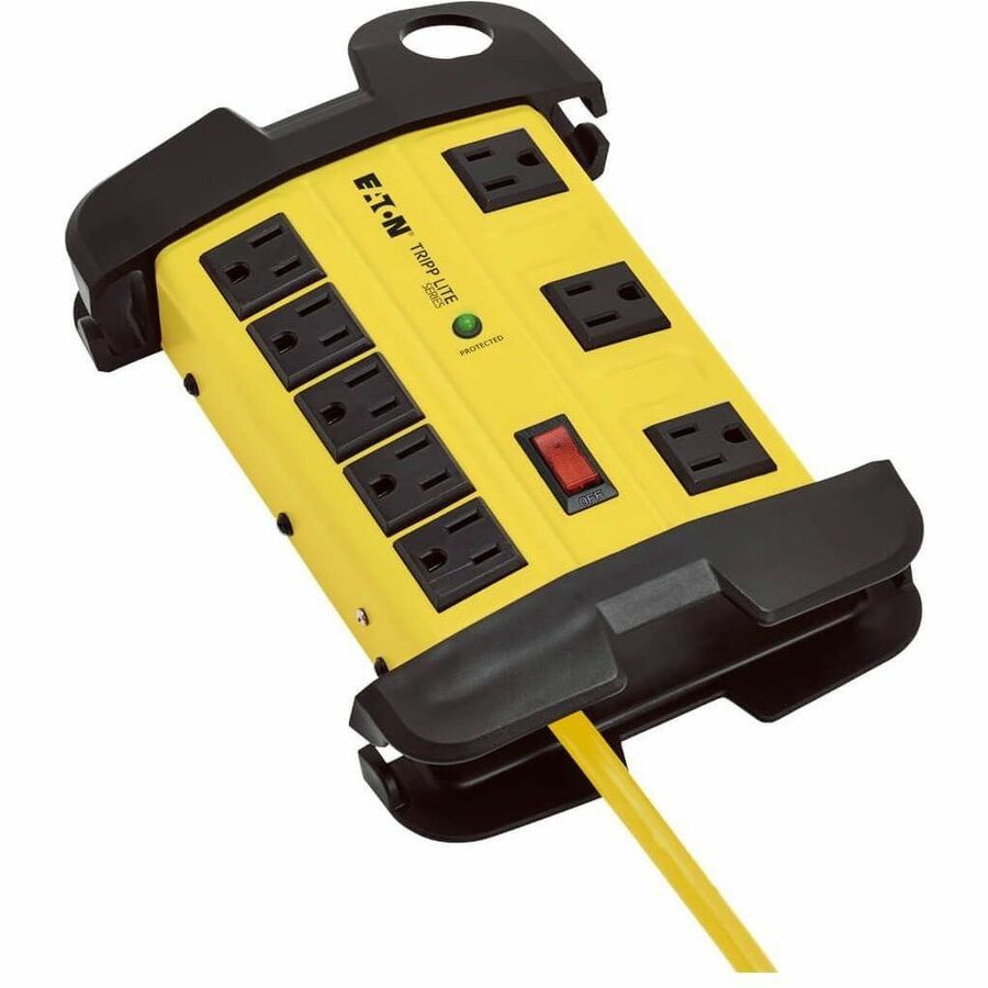 Alternate-Image3 Image for Eaton Tripp Lite Series Protect It! 8-Outlet Industrial Safety Surge Protector, 25 ft. Cord, 3900 Joules, Cord Wrap, Hang Holes