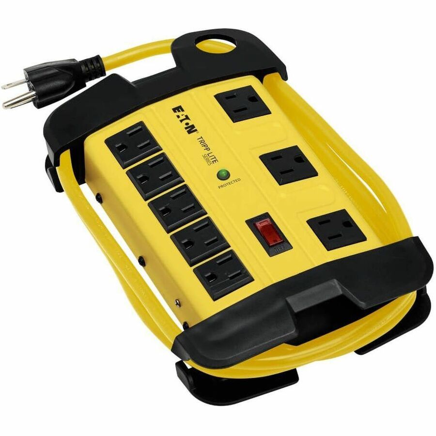 Alternate-Image6 Image for Eaton Tripp Lite Series Protect It! 8-Outlet Industrial Safety Surge Protector, 25 ft. Cord, 3900 Joules, Cord Wrap, Hang Holes