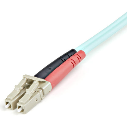 Alternate-Image1 Image for StarTech.com 1m Fiber Optic Cable - 10 Gb Aqua - Multimode Duplex 50/125 - LSZH - LC/LC - OM3 - LC to LC Fiber Patch Cable