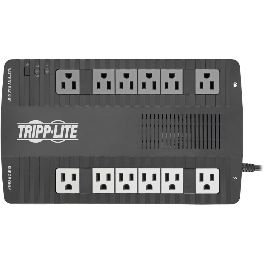 Top Image for Eaton Tripp Lite Series 900VA 480W Line-Interactive UPS - 12 NEMA 5-15R Outlets, AVR, 120V, 50/60 Hz, USB, Desktop/Wall Mount