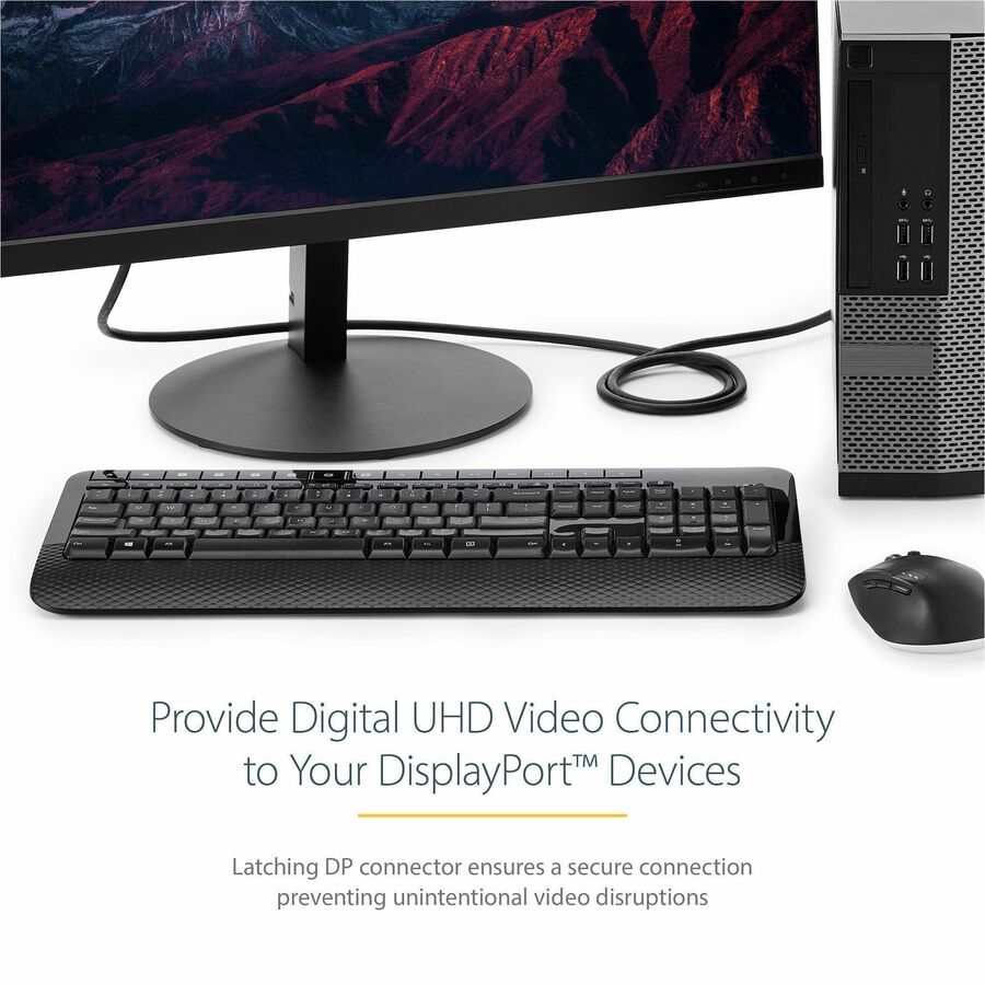 Alternate-Image1 Image for StarTech.com 10 ft Certified DisplayPort 1.2 Cable with Latches M/M - DisplayPort 4k