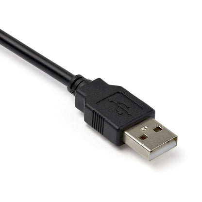 Alternate-Image2 Image for StarTech.com 1ft (30cm) 1-Port Professional USB to Serial Adapter Cable with COM Retention, USB to RS232 Adapter - TAA