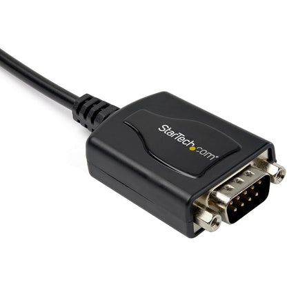 Alternate-Image1 Image for StarTech.com 1ft (30cm) 1-Port Professional USB to Serial Adapter Cable with COM Retention, USB to RS232 Adapter - TAA