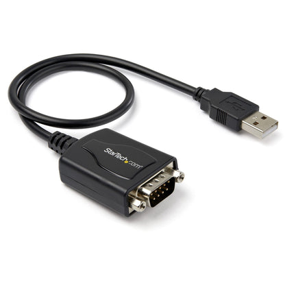 Main Image for StarTech.com 1ft (30cm) 1-Port Professional USB to Serial Adapter Cable with COM Retention, USB to RS232 Adapter - TAA