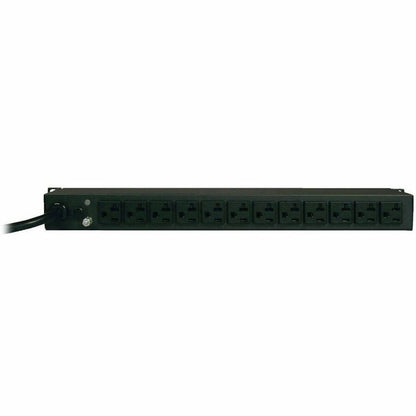Rear Image for Eaton Tripp Lite Series 2.4kW Single-Phase Local Metered PDU, 120V (12 5-15/20R), L5-20P / 5-20P, 120V Input, 15 ft. (4.57 m) Cord, 1U Rack-Mount
