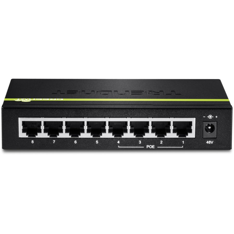 Alternate-Image2 Image for TRENDnet 8-Port 10/100Mbps PoE Switch, 4 x 10/100 Ports, 4 x 10/100 PoE Ports, 30W PoE Power Budget, 1.6 Gbps Switching Capacity, 802.3af, Limited Lifetime Protection, Black, TPE-S44