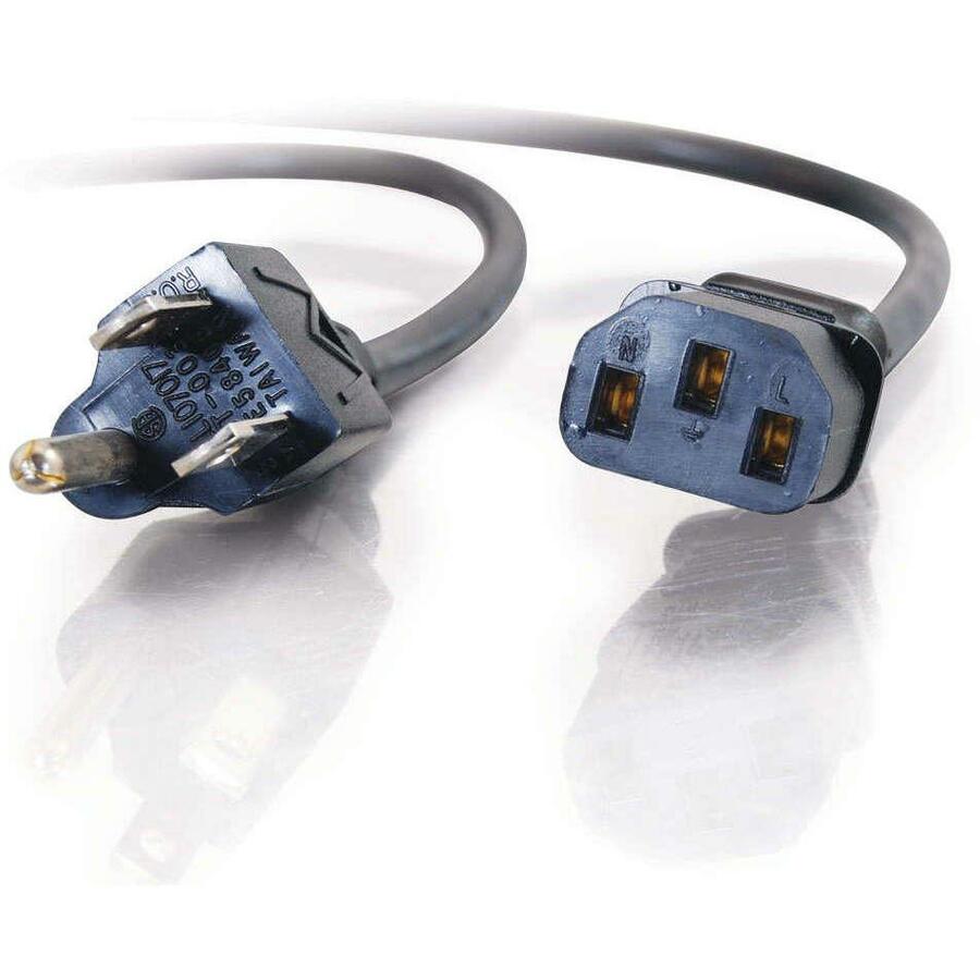 Alternate-Image2 Image for C2G 4ft Universal Power Cord - 16 AWG - NEMA 5-15P to IEC320C13