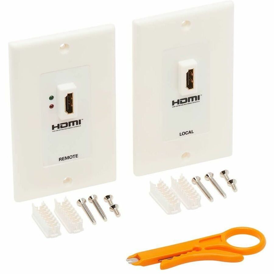 Alternate-Image5 Image for Eaton Tripp Lite Series HDMI over Dual Cat5/Cat6 Extender Wall Plate Kit with Transmitter and Receiver, TAA