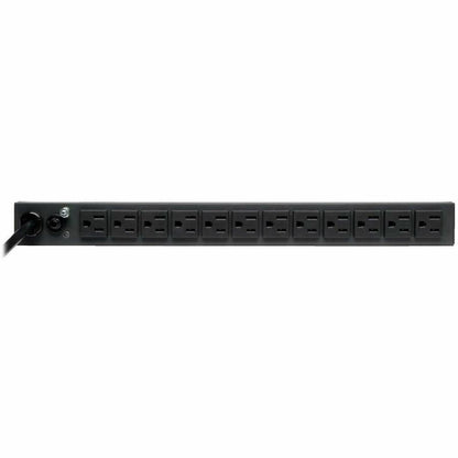 Rear Image for Eaton Tripp Lite Series 1.8kW Single-Phase 120V Basic PDU, 13 NEMA 5-15R Outlets, NEMA 5-15P Input, 15 ft. (4.57 m) Cord, 1U Rack-Mount