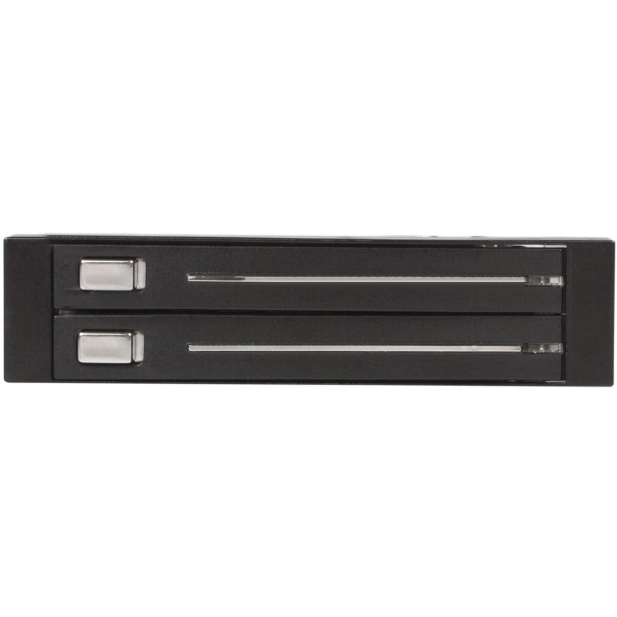 Alternate-Image1 Image for StarTech.com 2 Drive 2.5in Trayless Hot Swap SATA Mobile Rack Backplane - Storage bay adapter - black