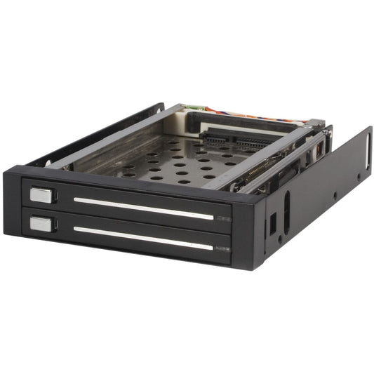 Main Image for StarTech.com 2 Drive 2.5in Trayless Hot Swap SATA Mobile Rack Backplane - Storage bay adapter - black