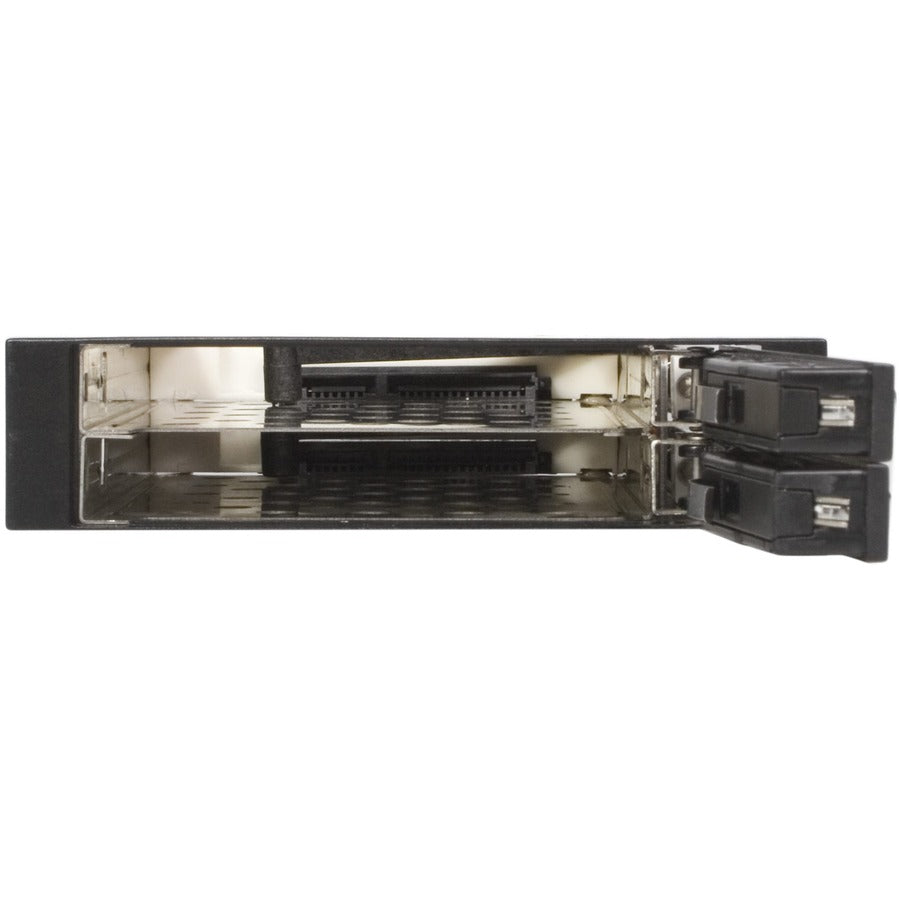 Alternate-Image2 Image for StarTech.com 2 Drive 2.5in Trayless Hot Swap SATA Mobile Rack Backplane - Storage bay adapter - black