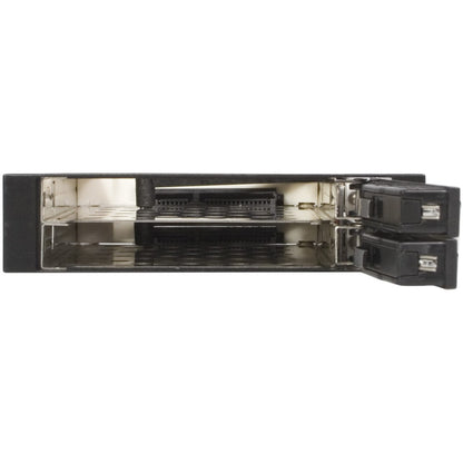 Alternate-Image2 Image for StarTech.com 2 Drive 2.5in Trayless Hot Swap SATA Mobile Rack Backplane - Storage bay adapter - black