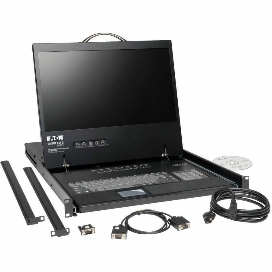 Alternate-Image2 Image for Eaton Tripp Lite Series NetController 8-Port 1U Rack-Mount Console KVM Switch with 19-in. LCD, TAA