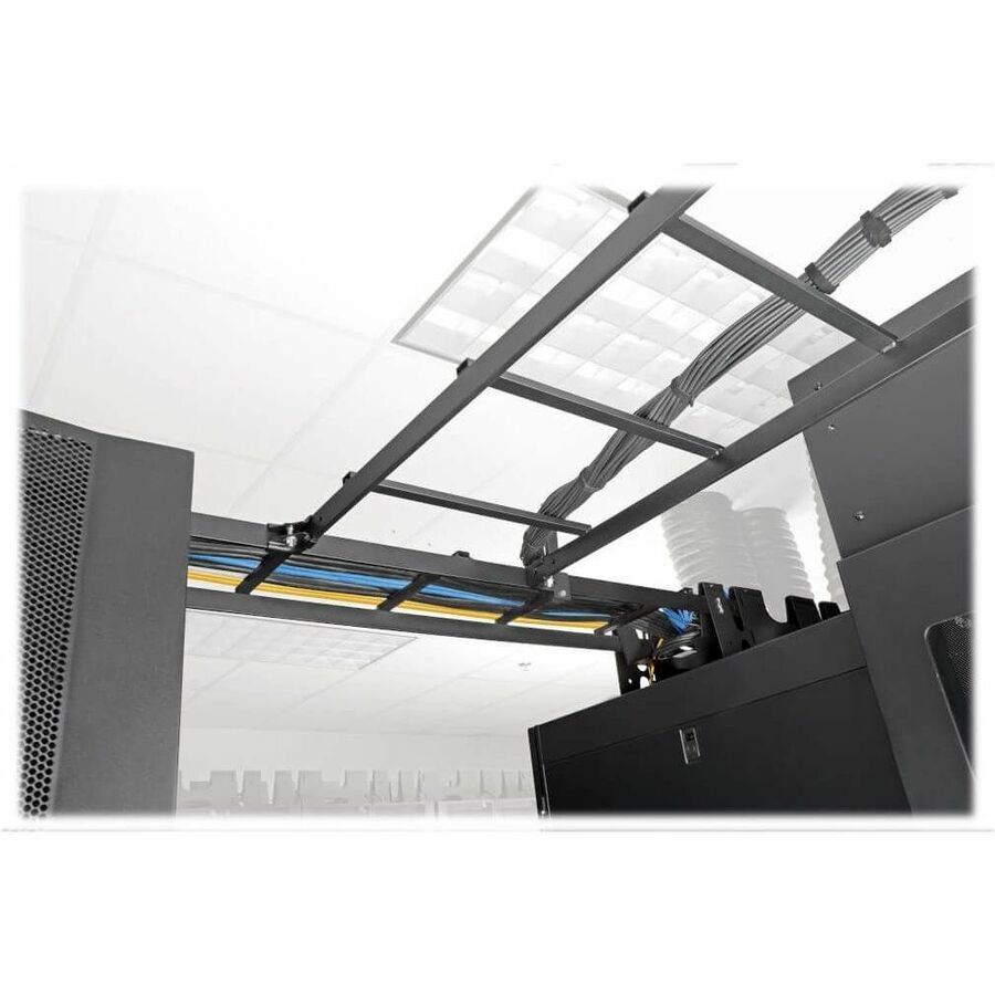Alternate-Image2 Image for Eaton Tripp Lite Series SmartRack 10-ft. x 1-ft. (3 m x 0.3 m) Cable Ladder, 2 sections - SRCABLETRAY/SRLADDERATTACH needed