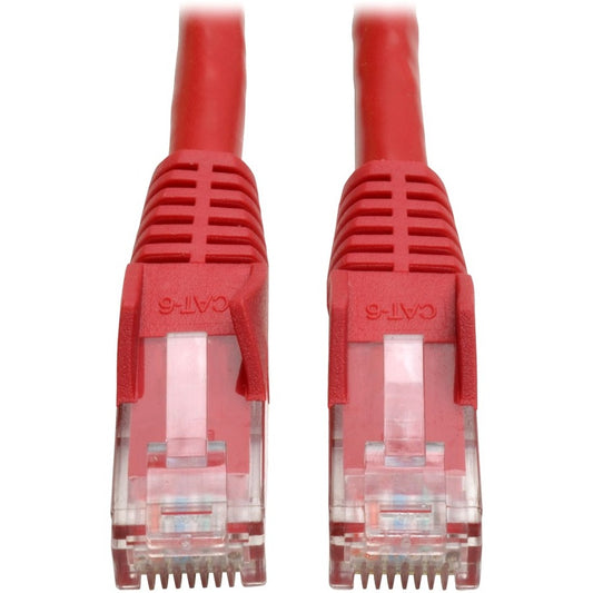 Main Image for Eaton Tripp Lite Series Cat6 Gigabit Snagless Molded (UTP) Ethernet Cable (RJ45 M/M), PoE, Red, 1 ft. (0.31 m)