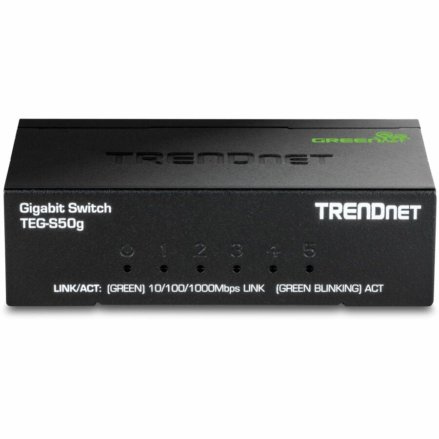 Alternate-Image4 Image for TRENDnet 5-Port Mini Gigabit Switch, TEG-S50g, GREENnet Technology, NDAA + TAA Compliant, Desktop Metal Ethernet Network Switch, 5 x Gigabit Ports, Fanless, Lifetime Protection, Black