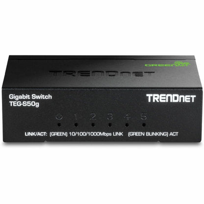 Alternate-Image4 Image for TRENDnet 5-Port Mini Gigabit Switch, TEG-S50g, GREENnet Technology, NDAA + TAA Compliant, Desktop Metal Ethernet Network Switch, 5 x Gigabit Ports, Fanless, Lifetime Protection, Black