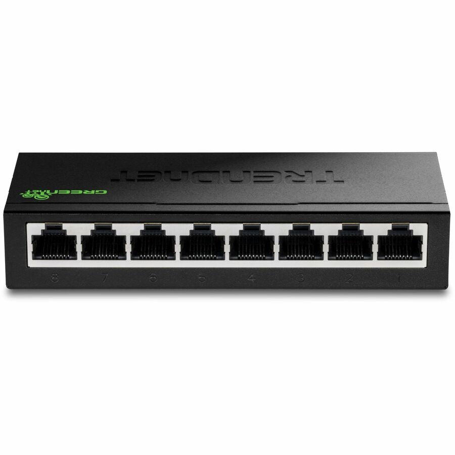 Alternate-Image1 Image for TRENDnet 8-Port Mini Gigabit Switch, TEG-S80g, GREENnet Technology, NDAA + TAA Compliant, Desktop Metal Ethernet Network Switch, 8 x Gigabit Ports, Fanless, Lifetime Protection, Black