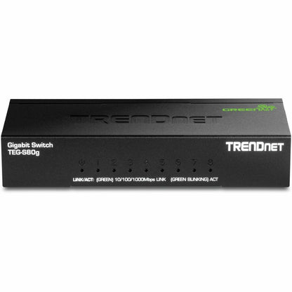 Alternate-Image3 Image for TRENDnet 8-Port Mini Gigabit Switch, TEG-S80g, GREENnet Technology, NDAA + TAA Compliant, Desktop Metal Ethernet Network Switch, 8 x Gigabit Ports, Fanless, Lifetime Protection, Black