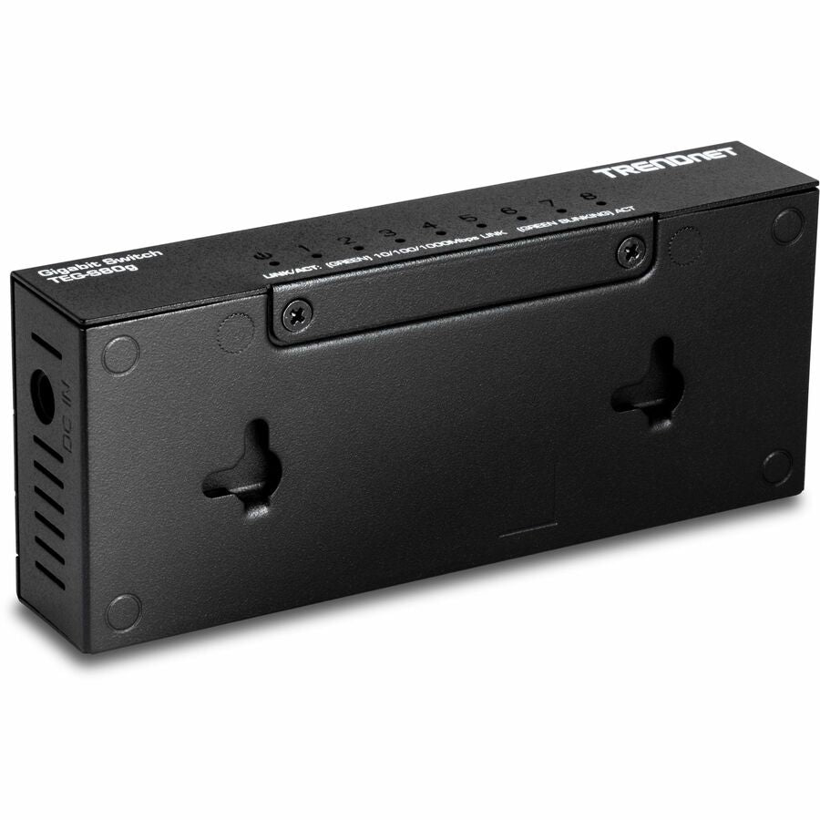Alternate-Image2 Image for TRENDnet 8-Port Mini Gigabit Switch, TEG-S80g, GREENnet Technology, NDAA + TAA Compliant, Desktop Metal Ethernet Network Switch, 8 x Gigabit Ports, Fanless, Lifetime Protection, Black