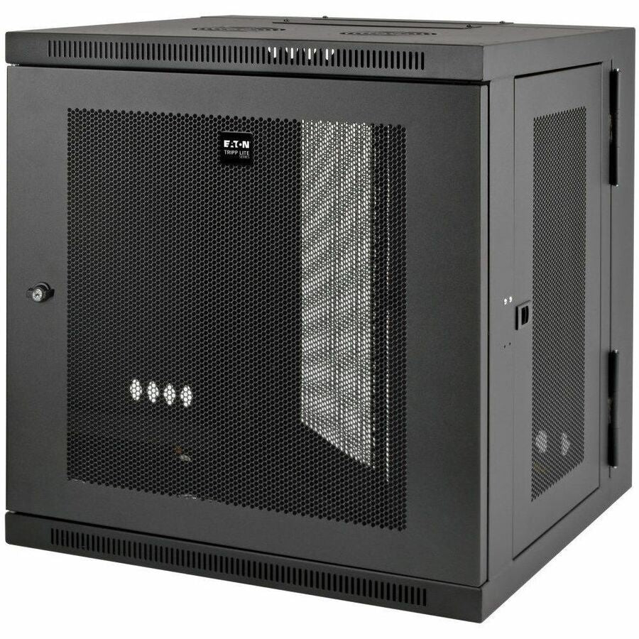 Alternate-Image4 Image for Eaton Tripp Lite Series SmartRack 12U Low-Profile Switch-Depth Wall-Mount Small Rack Enclosure, Hinged Back
