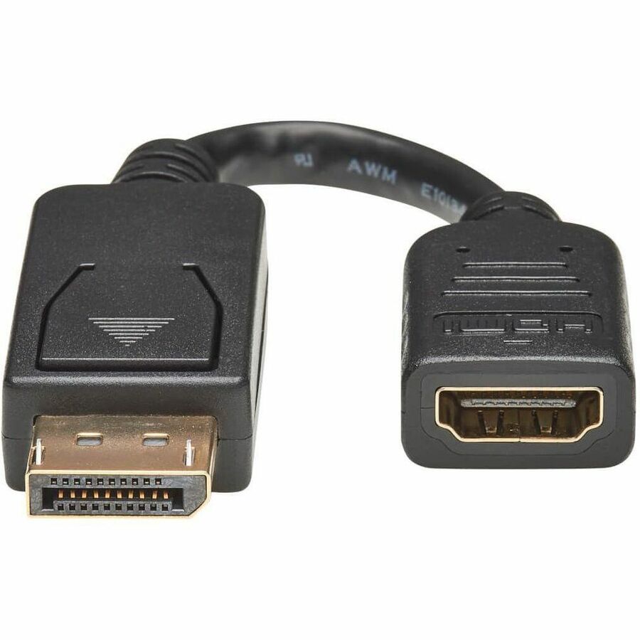 Alternate-Image1 Image for Eaton Tripp Lite Series DisplayPort to HDMI Video Adapter Video Converter (M/F), HDCP, Black, 6 in. (15 cm)