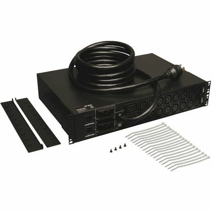 Alternate-Image1 Image for Tripp Lite by Eaton PDU 5.5kW Single-Phase Local Metered PDU 208/230V Outlets (16 C13 & 2 C19) L6-30P 12 ft. (3.66 m) Cord 2U Rack-Mount TAA