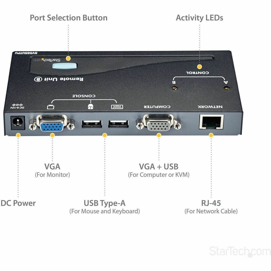 Alternate-Image4 Image for StarTech.com USB VGA KVM Console Extender over CAT5 UTP (500 ft)