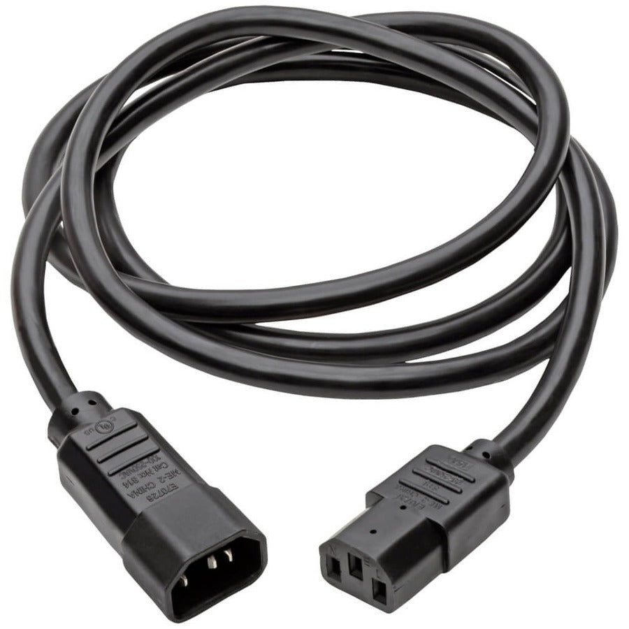 Alternate-Image1 Image for Eaton Tripp Lite Series Heavy-Duty PDU Power Cord, C13 to C14 - 15A, 250V, 14 AWG, 6 ft. (1.83 m), Black