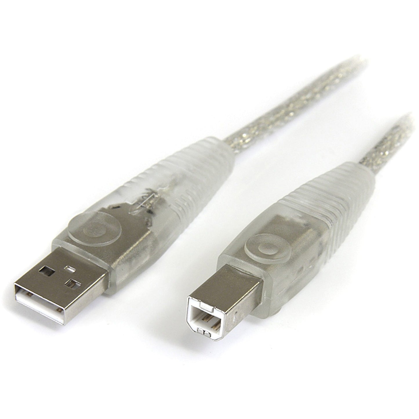 Main Image for StarTech Transparent USB 2.0 cable - 4 pin USB Type A (M) - 4 pin USB Type B (M) - ( USB / Hi-Speed USB ) - 10 ft