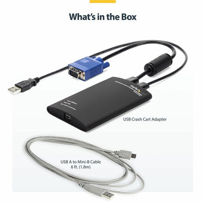 Alternate-Image6 Image for StarTech.com KVM Console to USB 2.0 Portable Laptop Crash Cart Adapter, Compact Notebook/Netbook KVM to USB Portable KVM Console, TAA