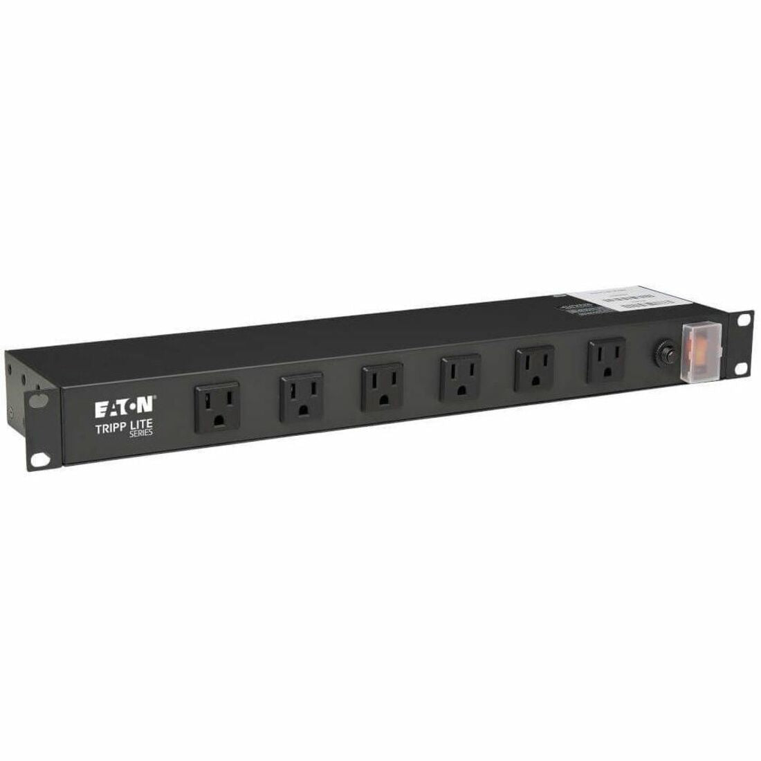 Main Image for Eaton Tripp Lite Series 1U Rack-Mount Power Strip, 120V, 15A, 5-15P, 12 Right-Angle 5-15R Outlets (6 Front-Facing, 6 Rear-Facing), 15 ft. (4.57 m) Cord