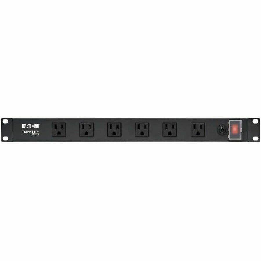 Alternate-Image3 Image for Eaton Tripp Lite Series 1U Rack-Mount Power Strip, 120V, 15A, 5-15P, 12 Right-Angle 5-15R Outlets (6 Front-Facing, 6 Rear-Facing), 15 ft. (4.57 m) Cord
