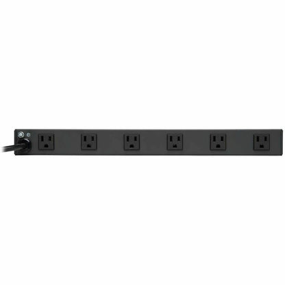 Alternate-Image1 Image for Eaton Tripp Lite Series 1U Rack-Mount Power Strip, 120V, 15A, 5-15P, 12 Right-Angle 5-15R Outlets (6 Front-Facing, 6 Rear-Facing), 15 ft. (4.57 m) Cord