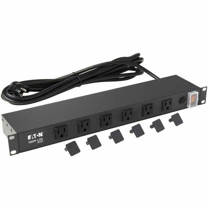 Alternate-Image6 Image for Eaton Tripp Lite Series 1U Rack-Mount Power Strip, 120V, 15A, 5-15P, 12 Right-Angle 5-15R Outlets (6 Front-Facing, 6 Rear-Facing), 15 ft. (4.57 m) Cord