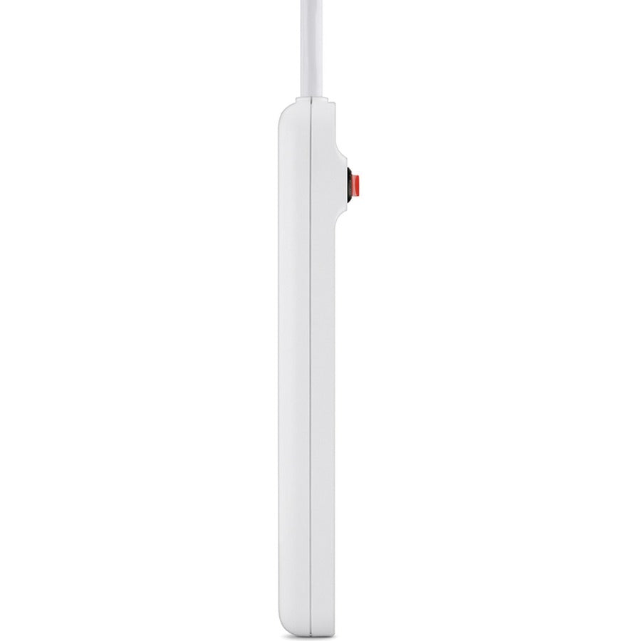 Alternate-Image1 Image for Belkin 6 Outlet Power Strip - 5 foot cord - White