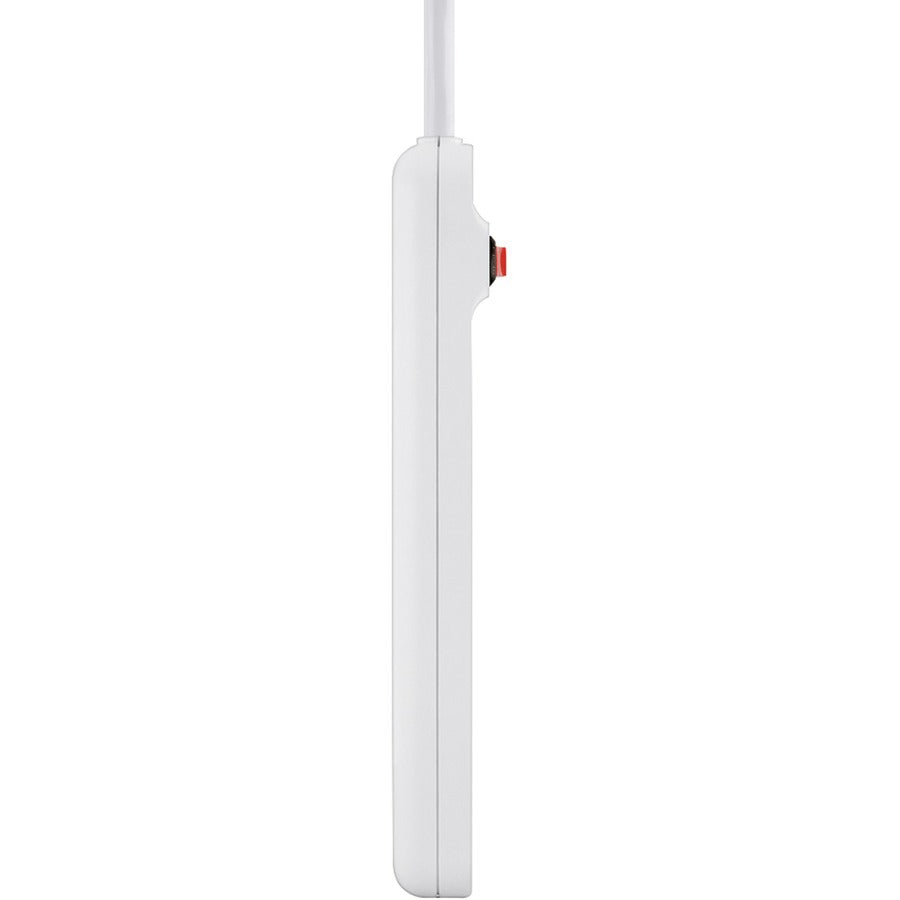 Alternate-Image2 Image for Belkin 6-Outlet Power Strip - 3ft Cord - Straight Plug - On-Off Switch - White