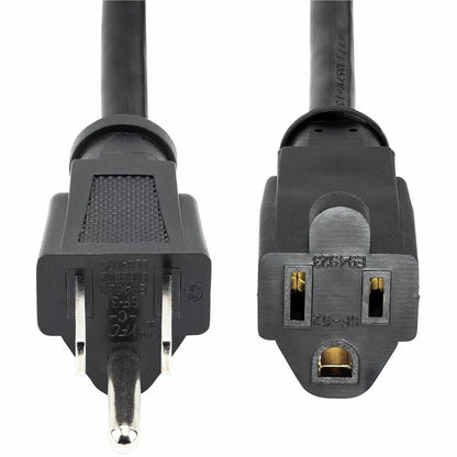 Alternate-Image3 Image for StarTech.com 10ft (3m) Power Extension Cord, NEMA5-15R to NEMA5-15P Black Extension Cord, 13A 125V, 16AWG, Computer Power Extension Cable