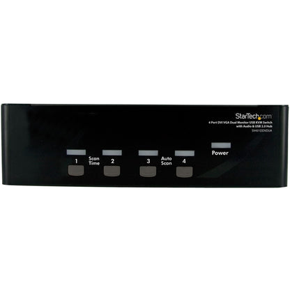 Main Image for StarTech 4 Port DVI VGA Dual Monitor KVM Switch with Audio & USB Hub, TAA