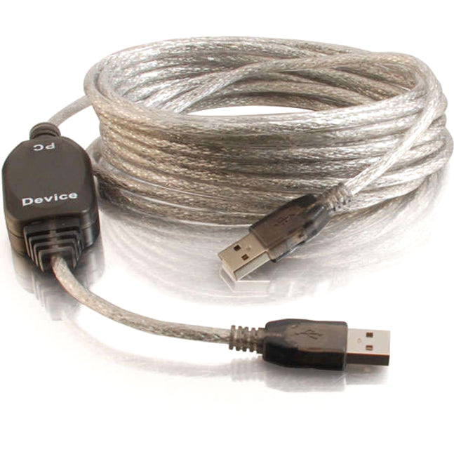 Alternate-Image1 Image for C2G 16.4ft USB Active Extension Cable - USB A to USB A Extension Cable - USB 2.0 - M/M