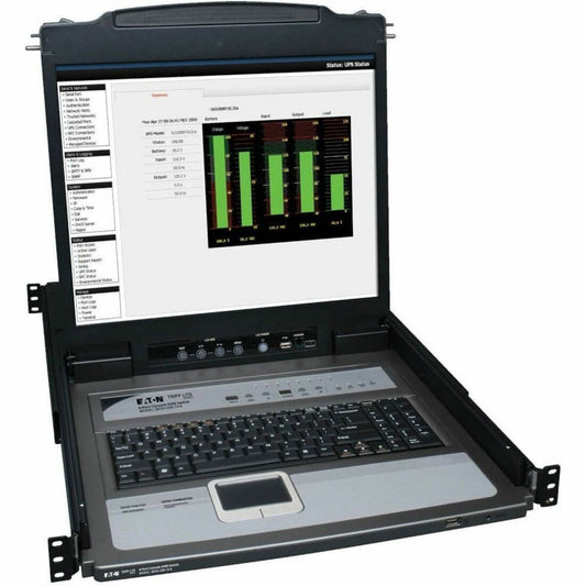 Main Image for Tripp Lite by Eaton NetDirector 8-Port 1U Rack-Mount Console KVM Switch with 19-in. LCD + 8 PS2/USB Combo Cables