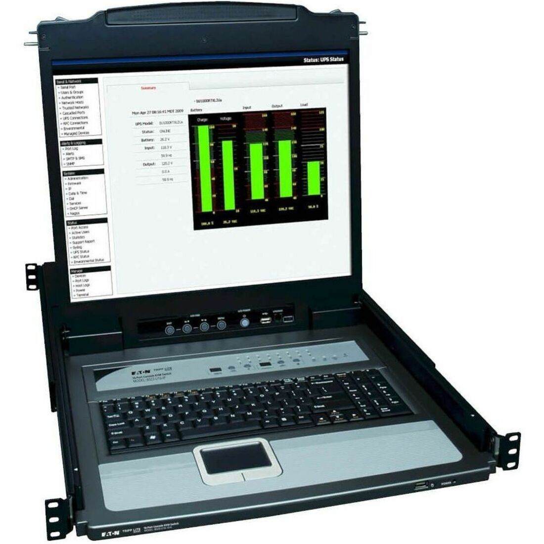 Main Image for Tripp Lite by Eaton NetDirector 16-Port 1U Rack-Mount Console KVM Switch with 19-in. LCD + 8 PS2/USB Combo Cables