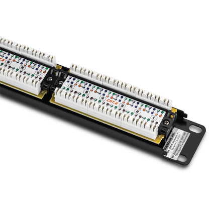 Alternate-Image4 Image for TRENDnet 24-Port Cat6 Unshielded Patch Panel, Wallmount or Rackmount, Compatible with Cat3,4,5,5e,6 Cabling, For Ethernet, Fast Ethernet, Gigabit Applications, Black, TC-P24C6