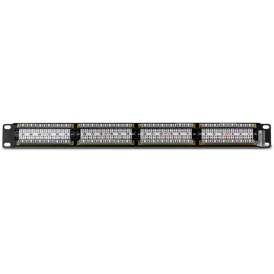 Alternate-Image5 Image for TRENDnet 24-Port Cat6 Unshielded Patch Panel, Wallmount or Rackmount, Compatible with Cat3,4,5,5e,6 Cabling, For Ethernet, Fast Ethernet, Gigabit Applications, Black, TC-P24C6