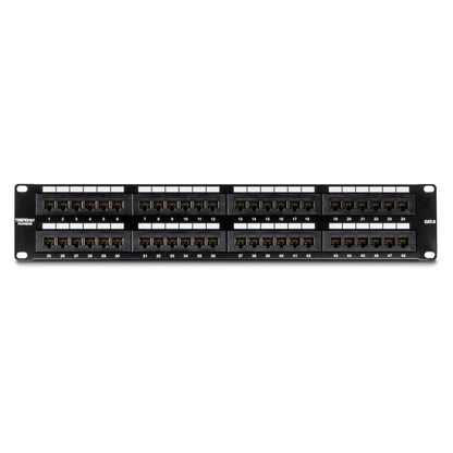 Alternate-Image4 Image for TRENDnet 48-Port Cat6 Unshielded Patch Panel, Wallmount Or Rackmount, Compatible With Cat3,4,5,5e,6 Cabling, For Ethernet, Fast Ethernet, Gigabit Applications, Black, TC-P48C6