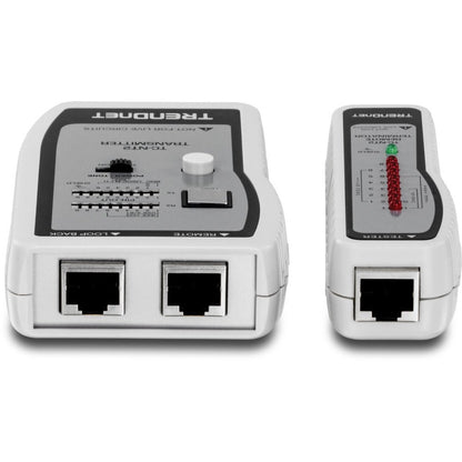 Alternate-Image1 Image for TRENDnet Network Cable Tester, Tests Ethernet, USB And BNC Cables, Accurately Test Pin Configurations up to 300m (984 ft), Local And Remote Testing, Includes BNC To Ethernet Converters, White, TC-NT2