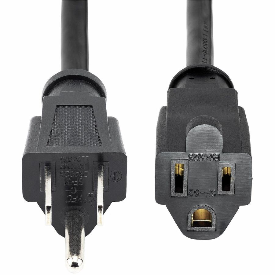 Alternate-Image3 Image for StarTech.com Power Extension Cable - 125V AC - 15A - 6ft - Black