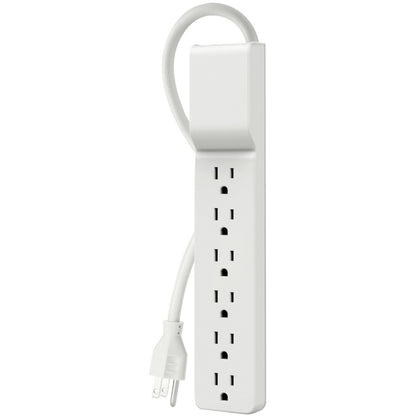 Alternate-Image6 Image for Belkin 6 Outlet Power Strip Surge Protector with 6ft Power Cord - 720 Joules - White